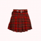 Preview: Mini Rock KILT Schotten Karo Damen Rot Kariert Faltenrock Plisseerock Karneval