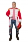 Preview: Uniform Fasching Soldat Napoleon Jacke Karnevalskostüm Party Gehrock Rot Weiß Gold New