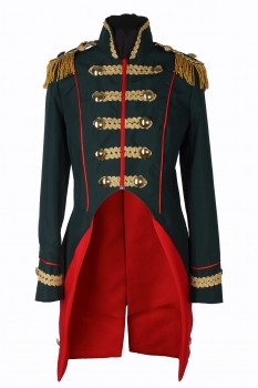 Damen Soldat Jacke Karnevalskostüm Uniform Fasching Gehrock Köln 36-50 Grün