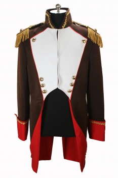 Soldat Napoleon Jacke Karnevalskostüm Uniform Fasching Gehrock Braun