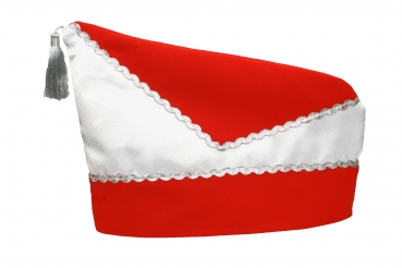 Narrenkappe Komiteemütze Sitzungskappe Karnevalshut Mütze Karneval Fasching Rot Silber /Gold