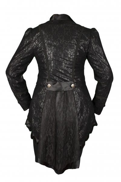 Kostüm Gothik Karnevalskostüm Steampunk Damen Jacke Karneval Fasching Hochwertig Schwarz