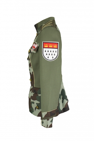 Kostüm Damen Militär Köln ARMY Camouflage Jacke Hochwertige Kostüm Karneval Fasching 36-54 mit Aufnäher