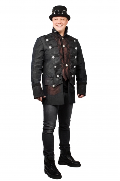 Herren Steampunk Jacke Hochwertige Gothic Kostüm Köln Karneval Fasching 46-66