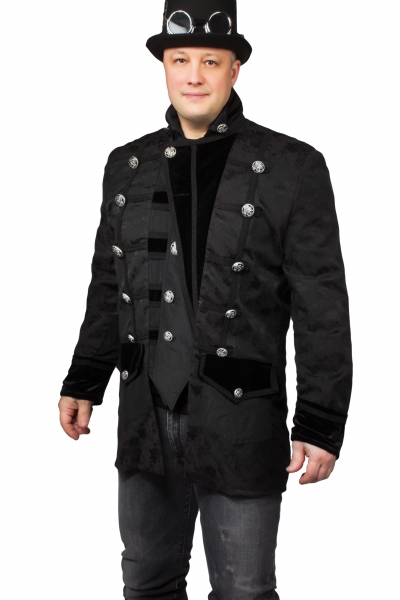 Herren Steampunk Jacke Hochwertige Gothic Kostüm Köln Karneval Fasching 46-66 - New