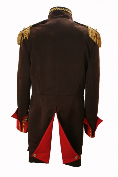 Soldat Napoleon Jacke Karnevalskostüm Uniform Fasching Gehrock Braun