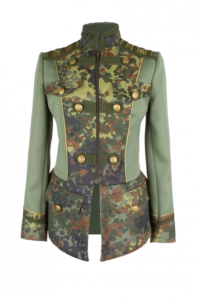 Kostüm Damen Militär Köln ARMY Camouflage Jacke Hochwertige Kostüm Karneval Fasching 36-54