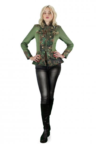 Kostüm Damen Militär Köln ARMY Camouflage Jacke Hochwertige Kostüm Karneval Fasching 36-54